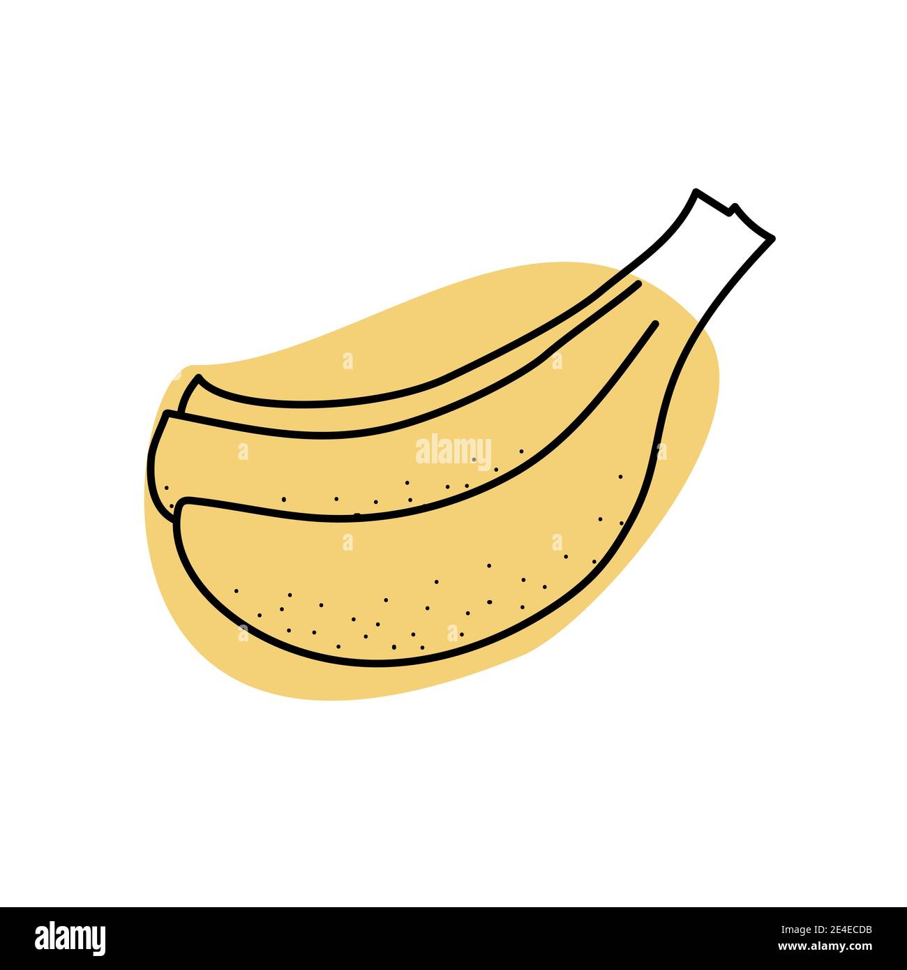 Banana Doodle Symbol für Web und Küche tragen Stock Vektor