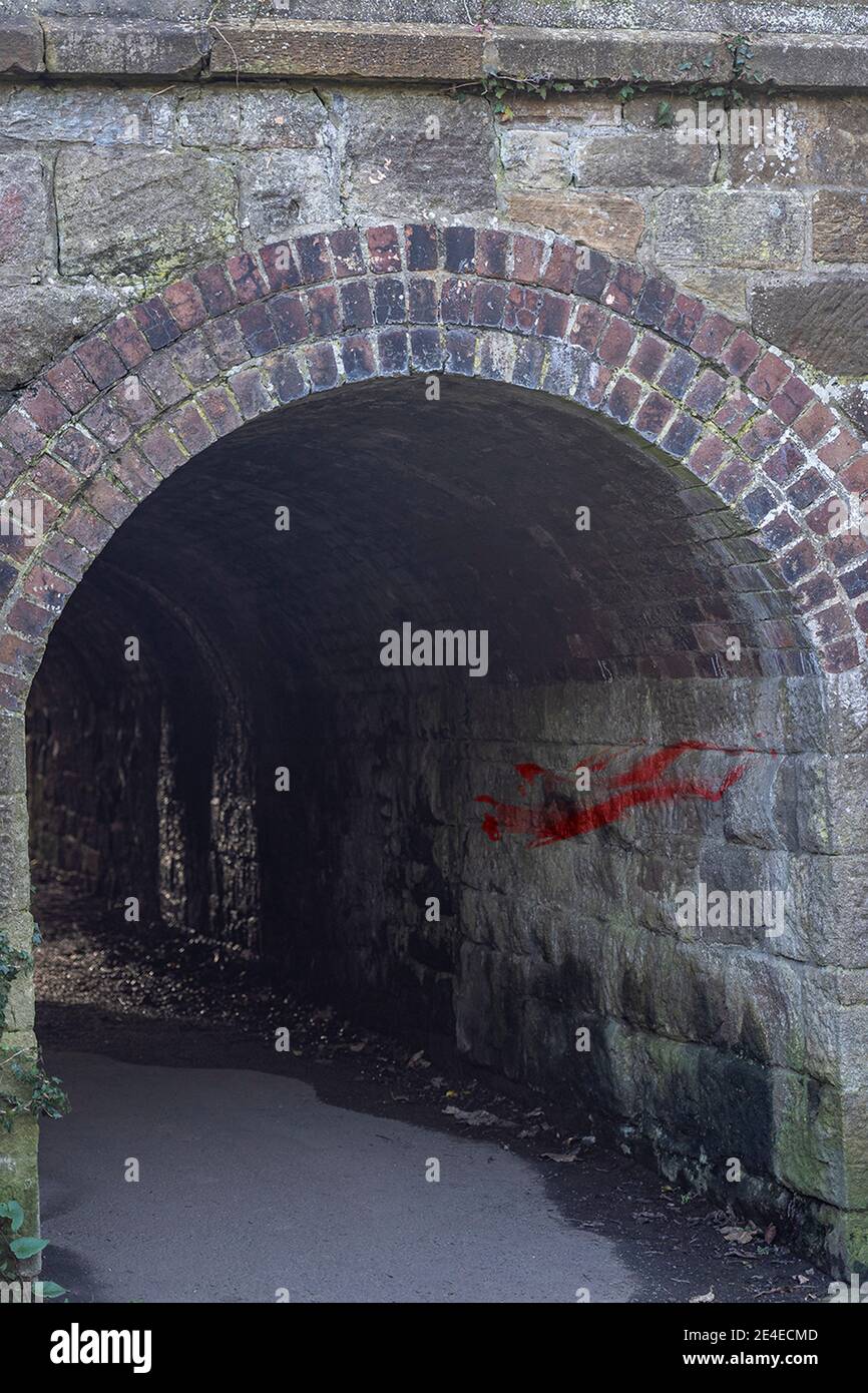 Tunnel unter der Straße Stockfoto