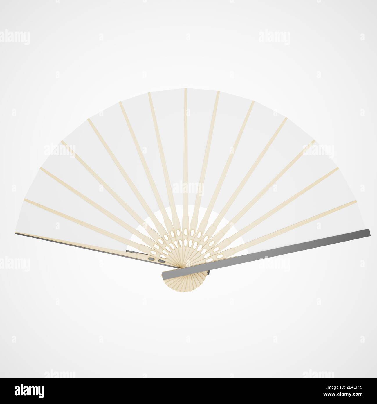 3D-Rendering des japanischen Faltventilators Stockfoto