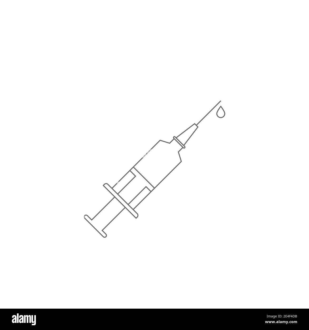 Injektionsspritze für Corona-Virus 3 Stock Vektor