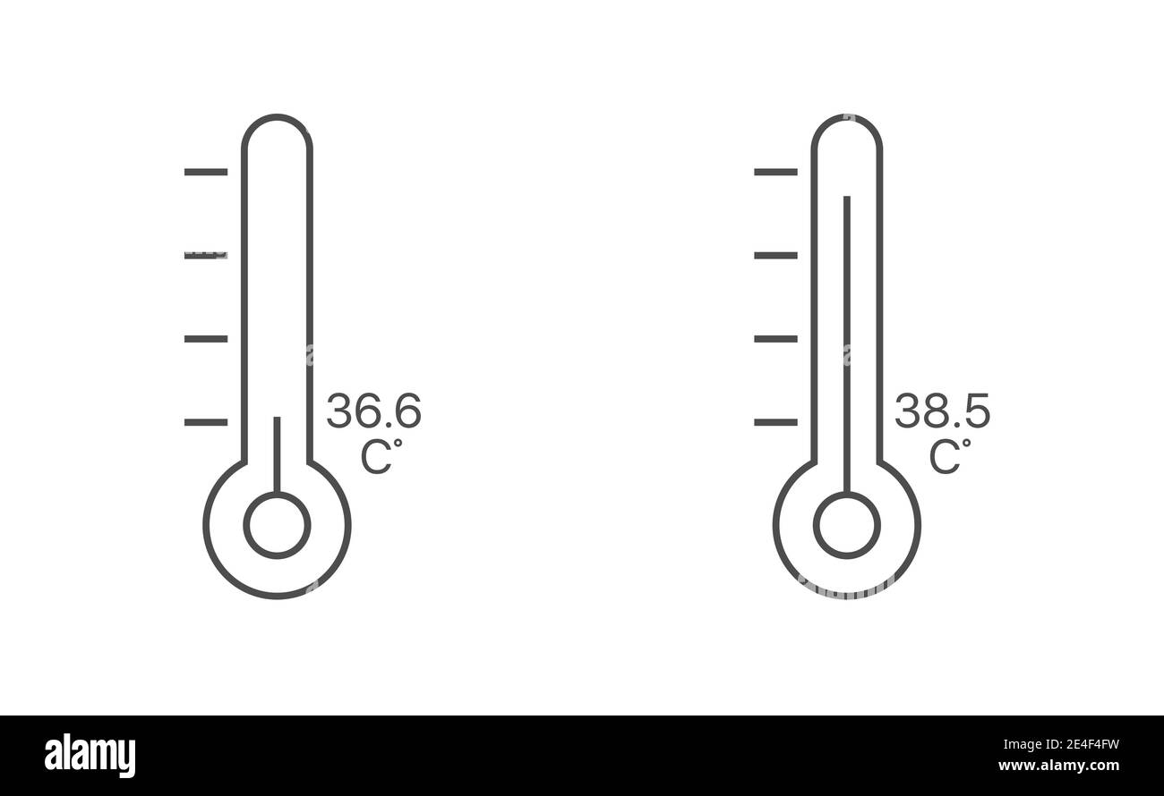 Thermometer Vektoricons2 Stock Vektor