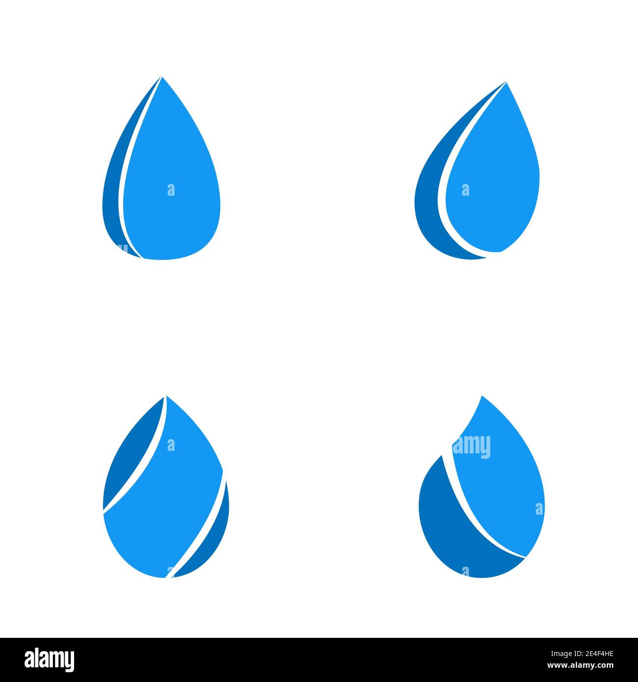 Symbole für Wassertropfen Stock Vektor