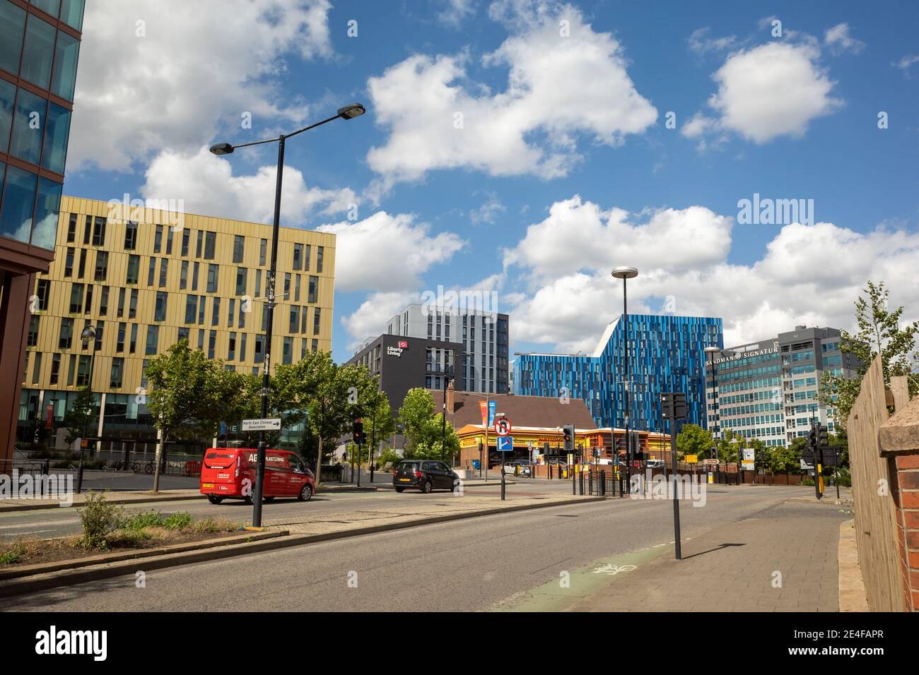 Newcastle upon Tyne Großbritannien: 2. August 2020: Blick vom St James Boulevard Stockfoto