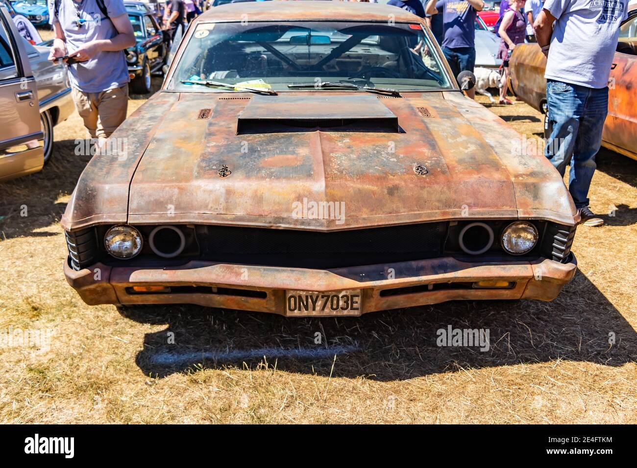 Rostiger Rattenwagen auf der amerikanischen Oldtimer-Show Tatton Park Stockfoto