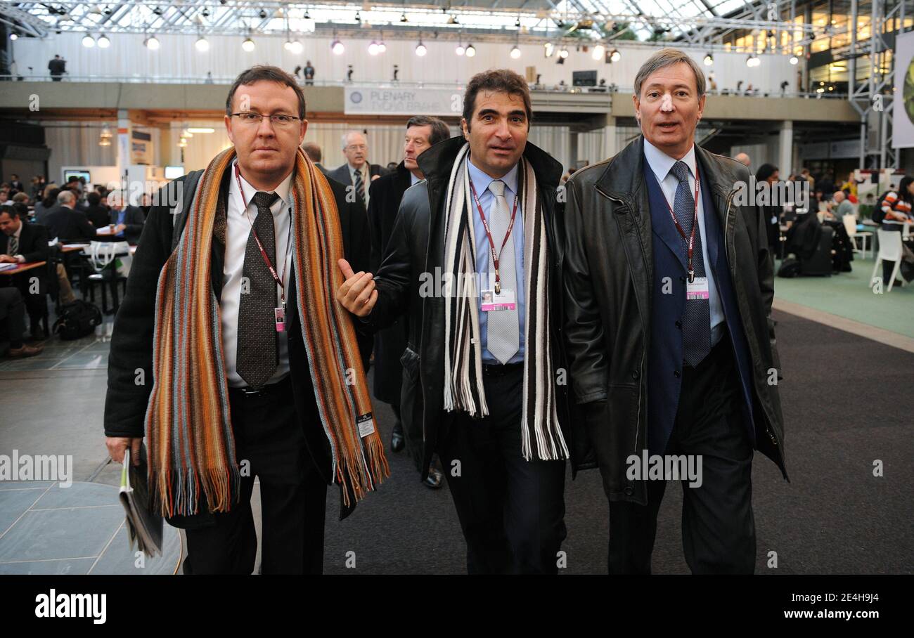 Der ehemalige französische Minister Christian Jacob besucht am 16. Dezember 2009 während des Klimagipfels COP15 das Bella-Zentrum von Kopenhagen, Dänemark. Foto von Mousse/ABACAPRESS.COM Stockfoto