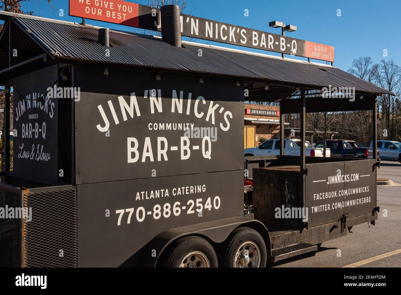 Jim 'N Nicks Bar-B-Q in Snellville (Metro Atlanta), Georgia. (USA) Stockfoto