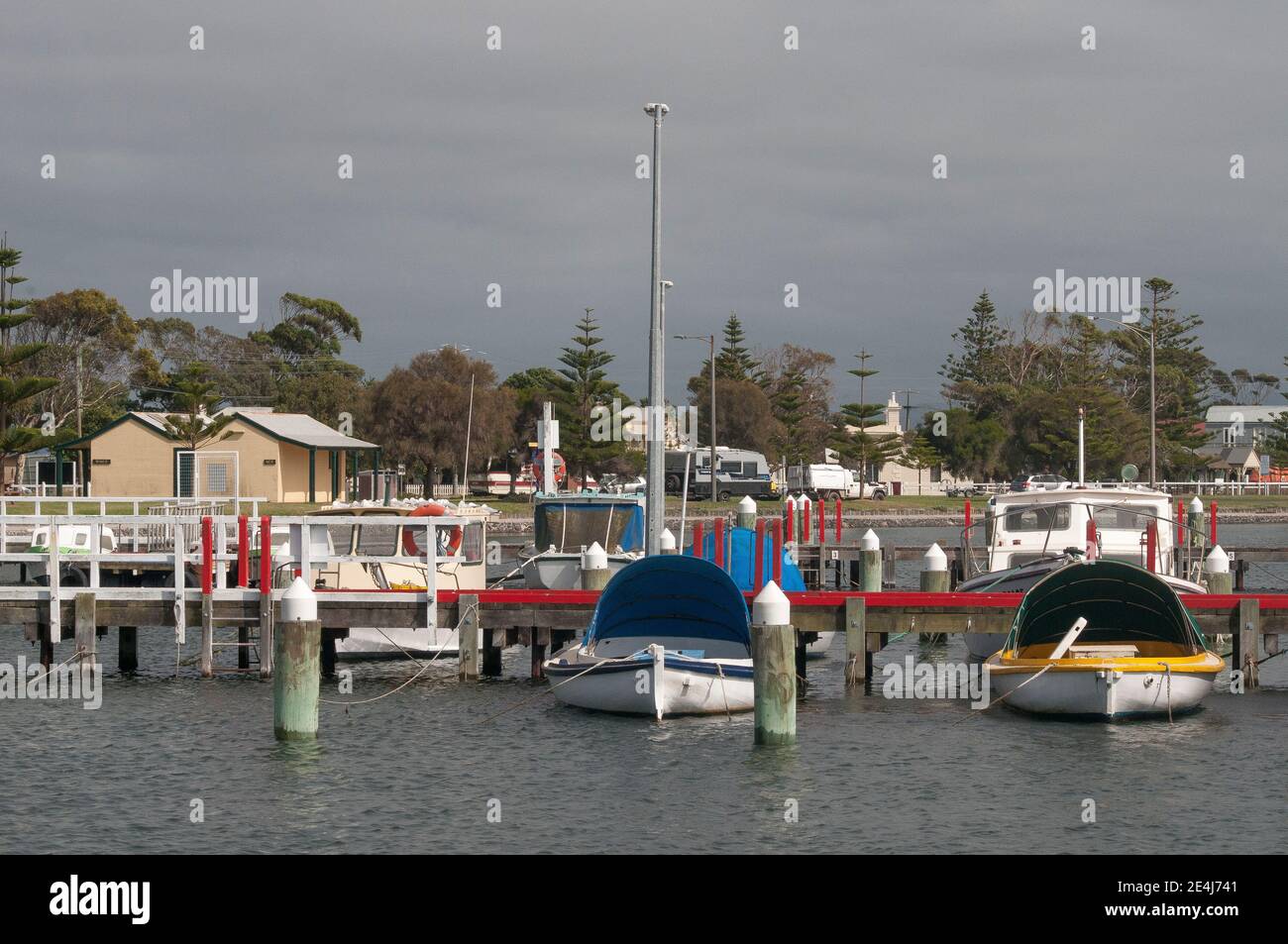 Das Küstendorf Port Albert in Süd-Gippsland, einst ein Hafen für Schiffe, die die Goldfelder im Osten von Victoria aus dem 19. Jahrhundert bedienten Stockfoto