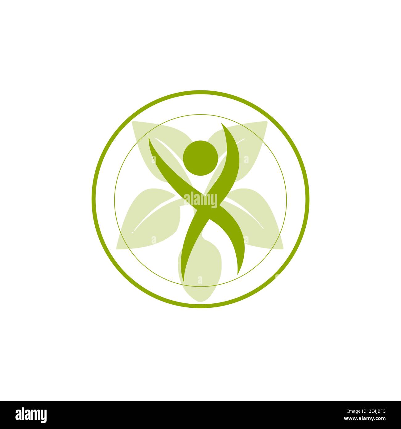 Schöne grüne Gesundheitsversorgung Mann Mensch Symbol Vektor-Logo-Design. Stock Vektor
