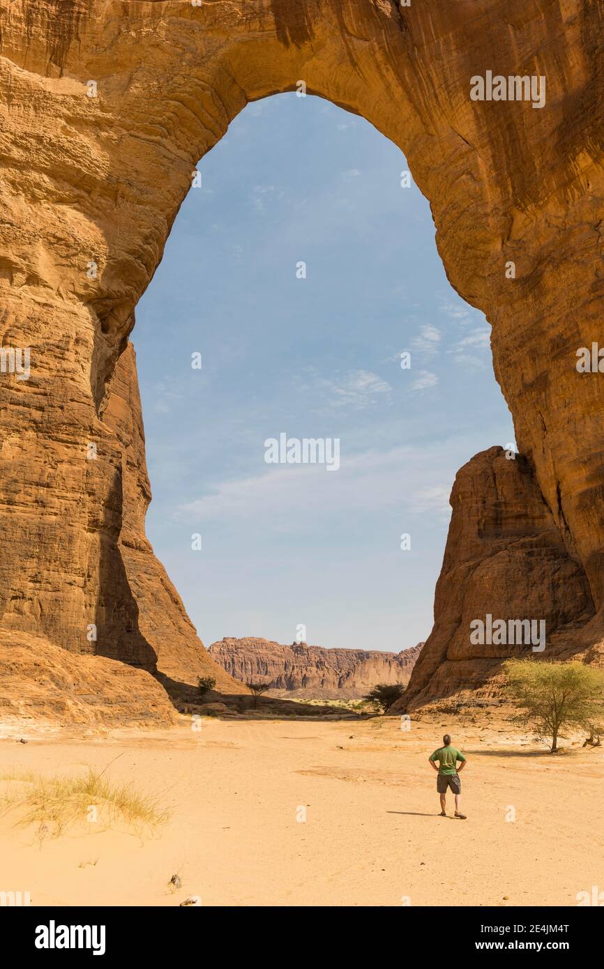 Drittgrößter Felsbogen der Welt, Ennedi Plateau, Tschad Stockfoto