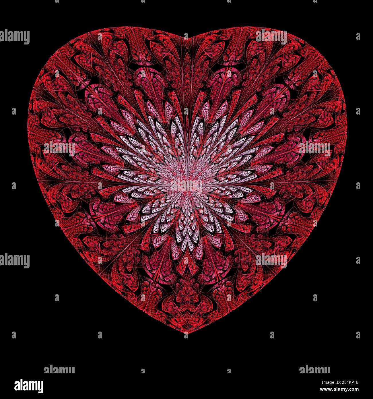 Abstraktes Flammendesign Mit Herzmuster Stockfoto
