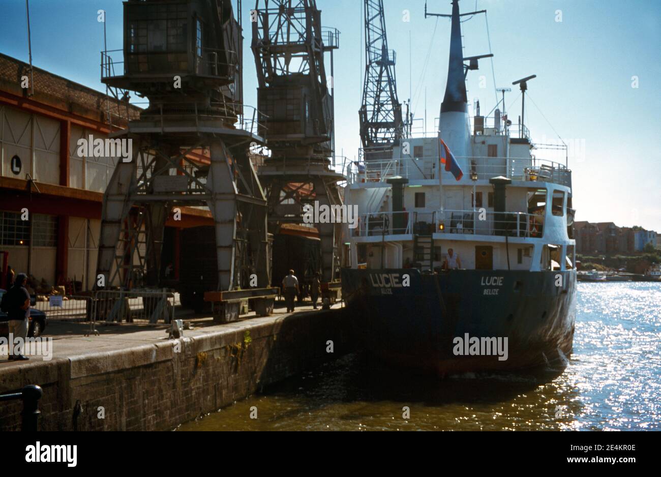 Bristol Avon England Docks Banana Boot Aus Belize Stockfoto