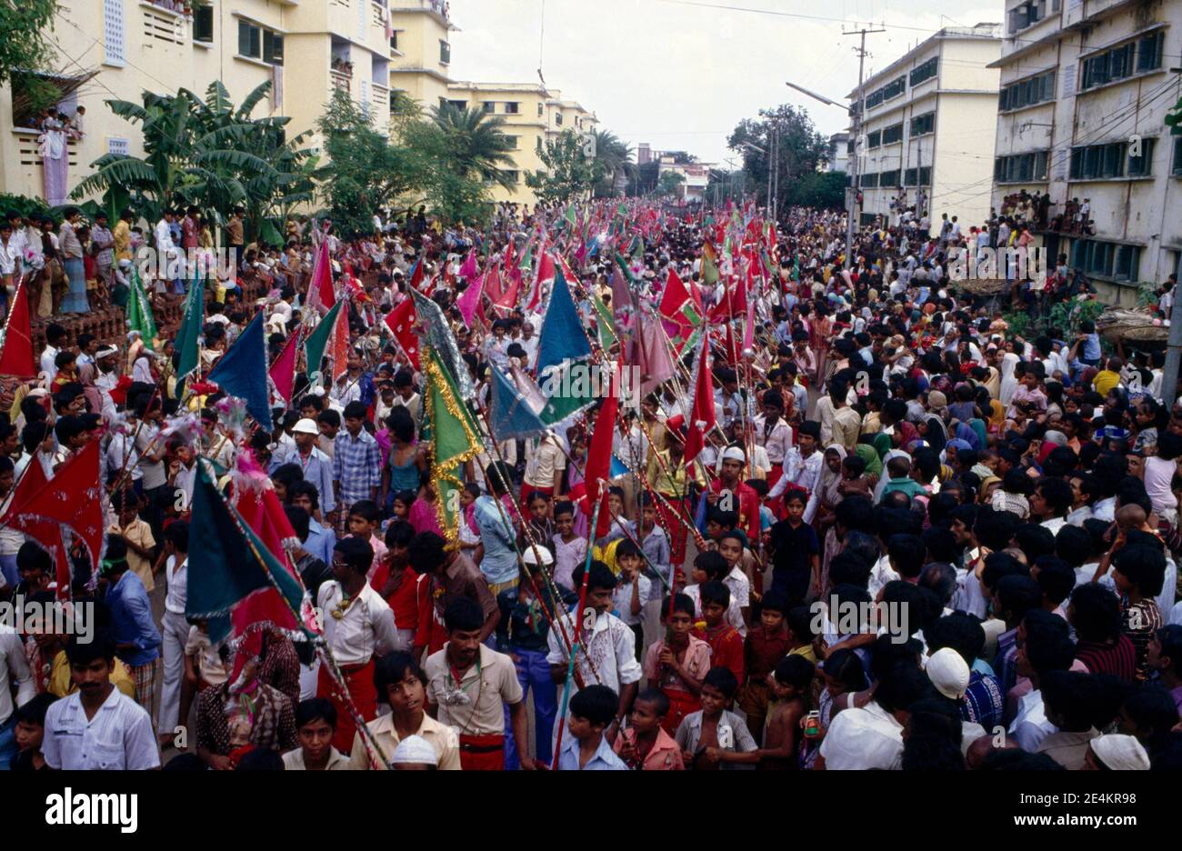 Bangladesch Trauerprozession Muslime Beobachten Muharram Stockfoto