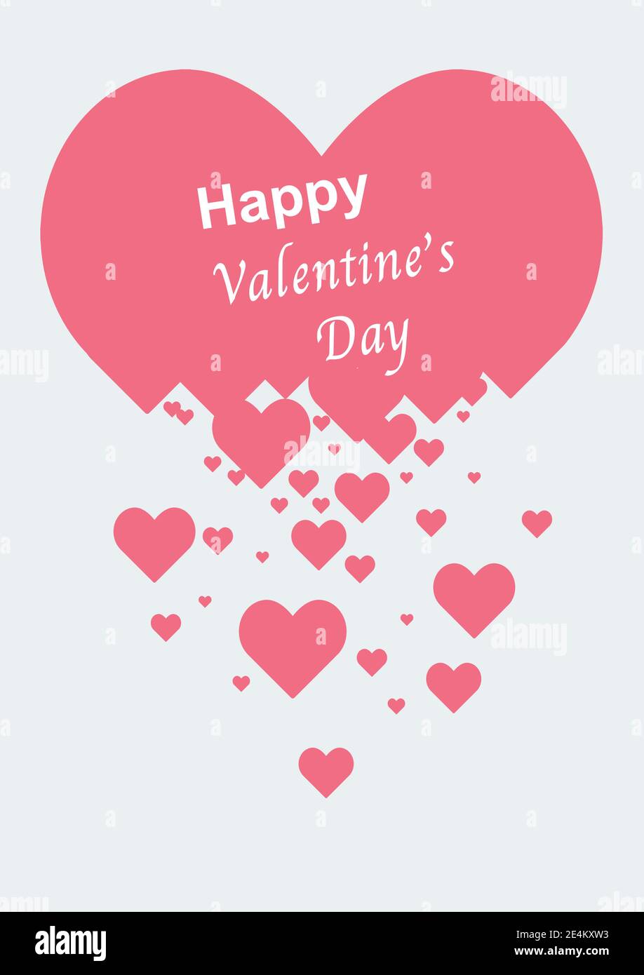 Herzförmige Tropfen im Rahmen valentinstag. Stock Vektor