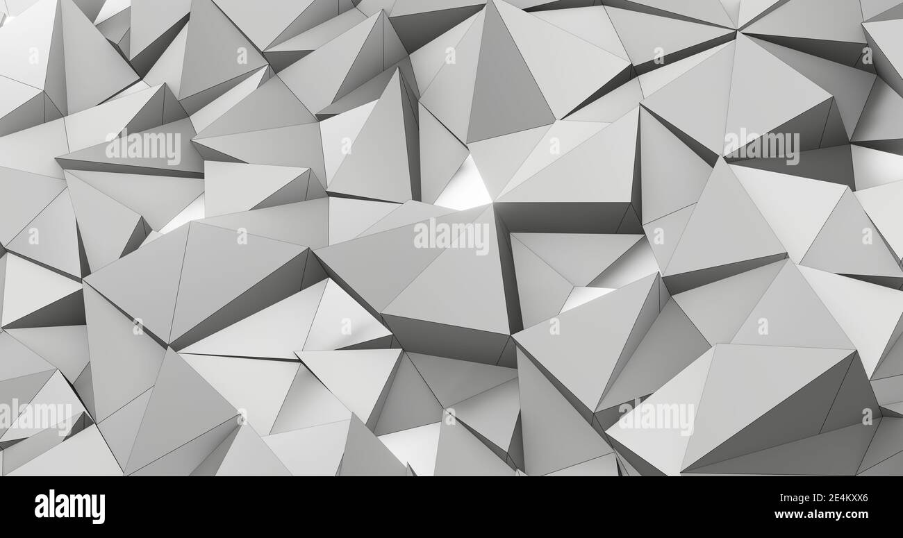Abstrakte Silber geometrischen Formen Hintergrund für Präsentation Design. 3d-Illustration, 3d-Rendering Stockfoto