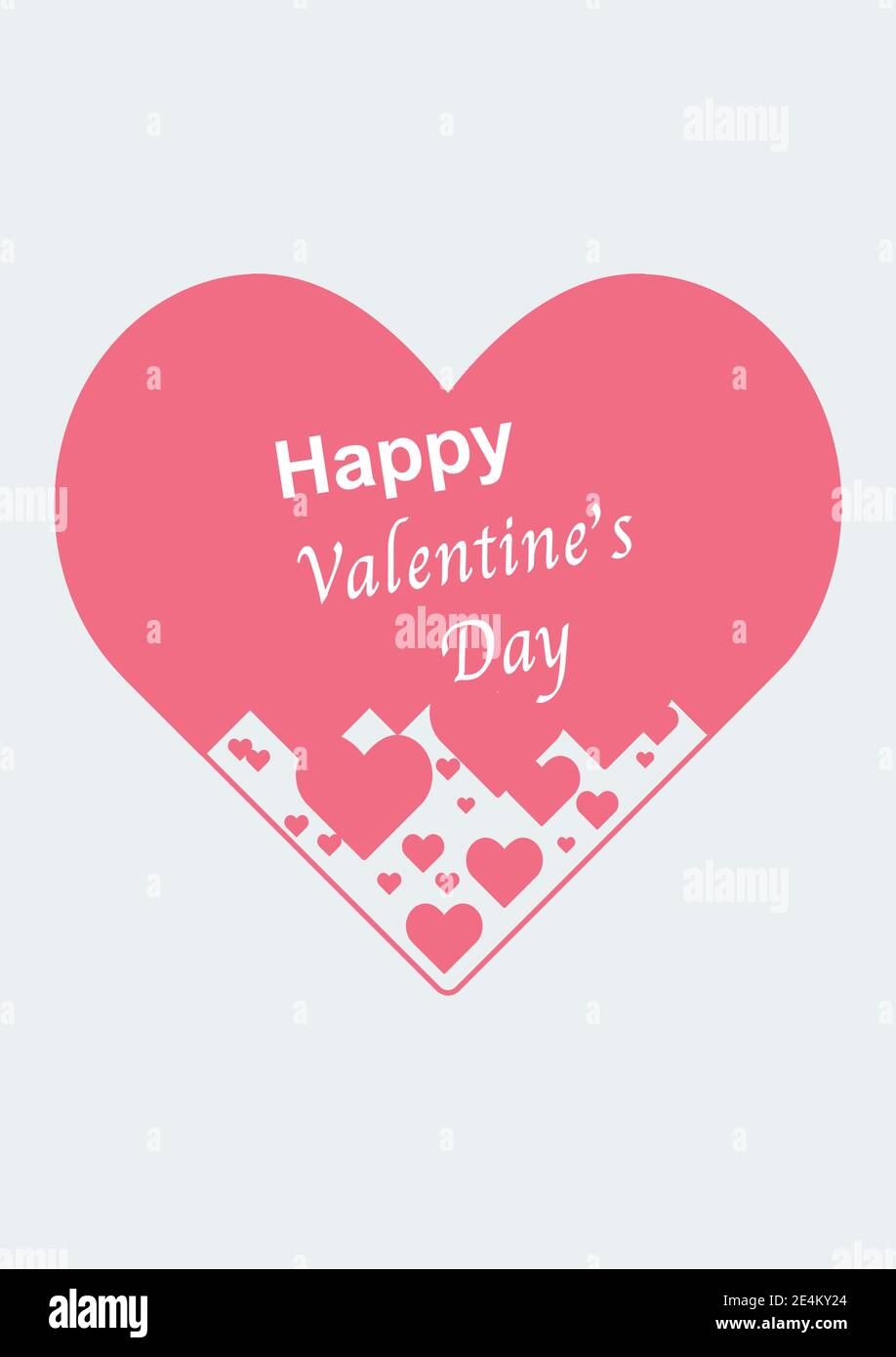 Herzförmige Tropfen im Rahmen valentinstag. Stock Vektor