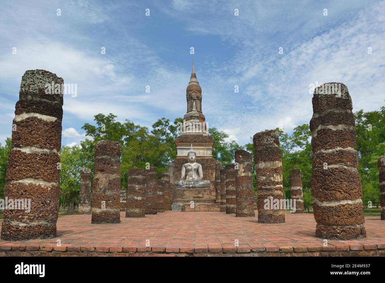 Sukhotai historischer Park MwSt. Mahathat Stockfoto