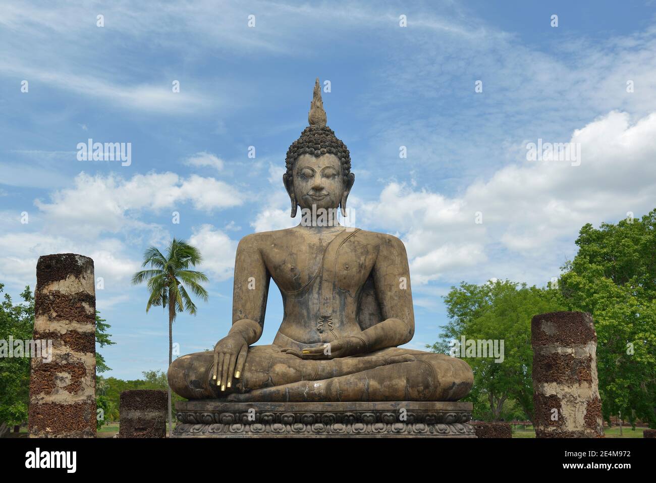 Sukhotai historischer Park MwSt. Mahathat Stockfoto