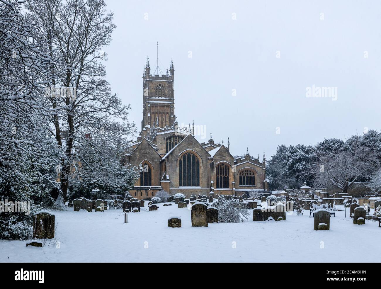 Cirencester Hauptstadt Der Cotswolds Im Römischen Britannien.Erster Schneefall Im Januar 2021 Stockfoto