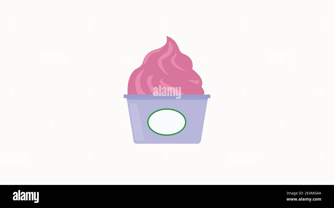Vektor isolierte Illustration einer Eiscreme-Wanne Stock Vektor