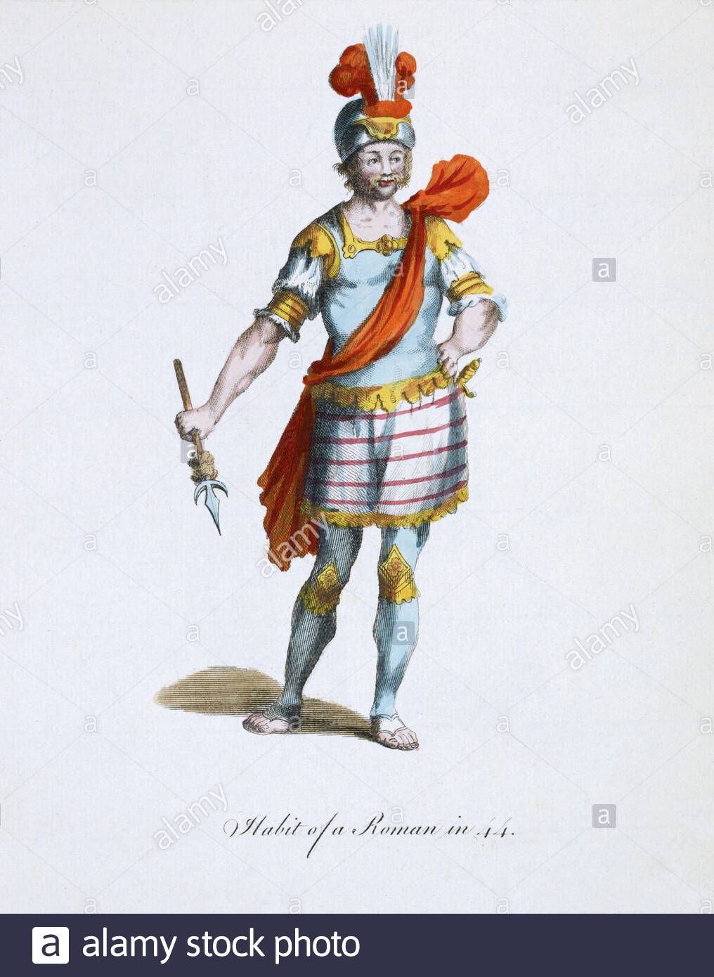 Habit of a Roman in 44, Vintage Illustration aus dem 17. Jahrhundert Stockfoto