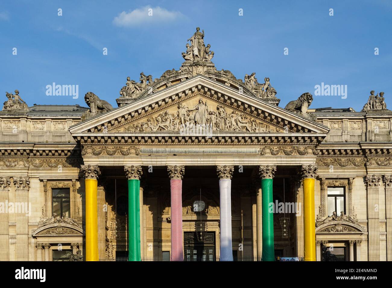 Börse Brüssel, Euronext Brüssel, Bourse de Bruxelles Gebäude in Brüssel, Belgien Stockfoto