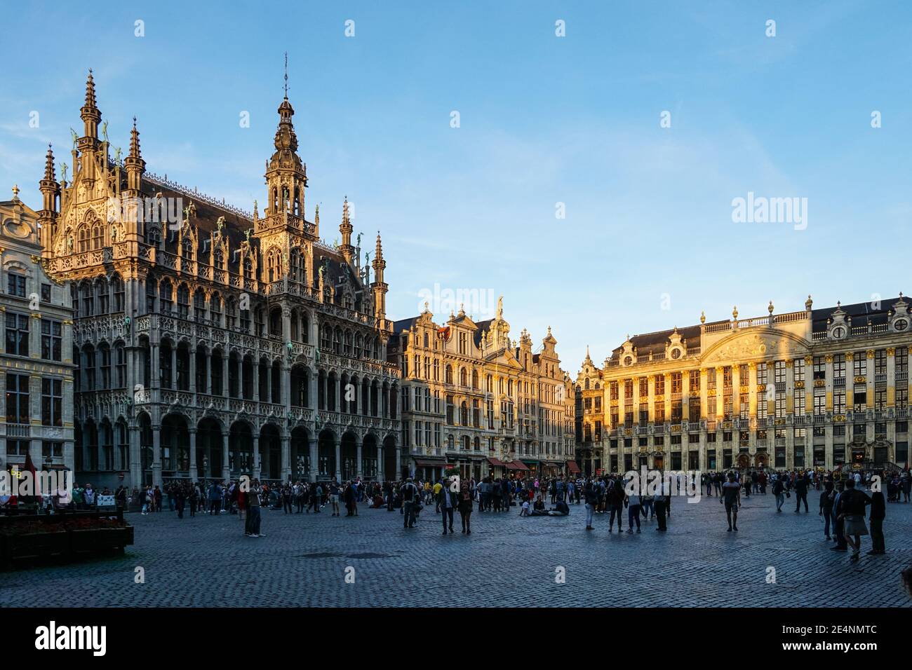 Touristen auf dem Grand Place, Grote Markt in Brüssel, Belgien Stockfoto