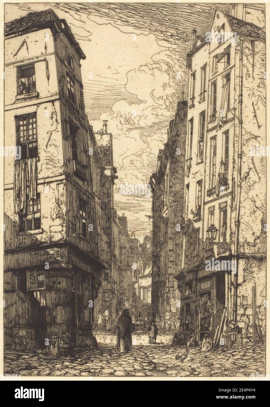 Maxime Lalanne, Rue des Marmousets, 1862 Stockfoto