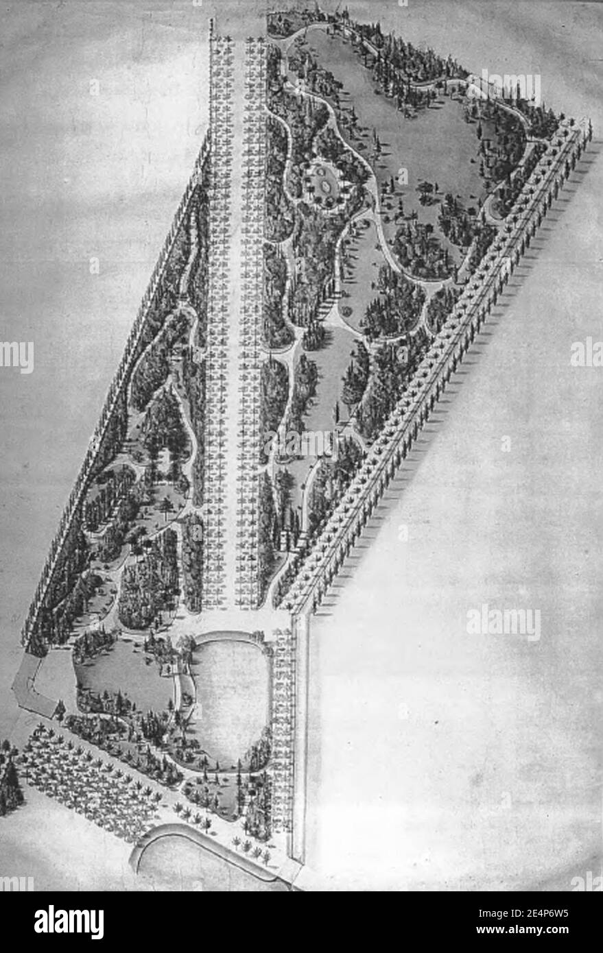 Maximilian Friedrich Weyhe, Plan des Hofgarten 1804. Stockfoto