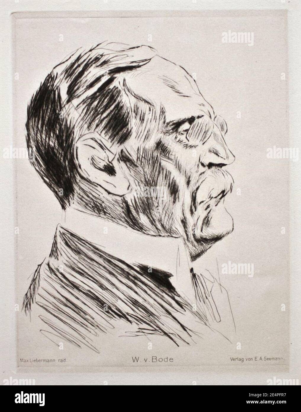 Max Liebermann - Porträt Wilhelm von Bode - Rasterung c. 1914. Stockfoto