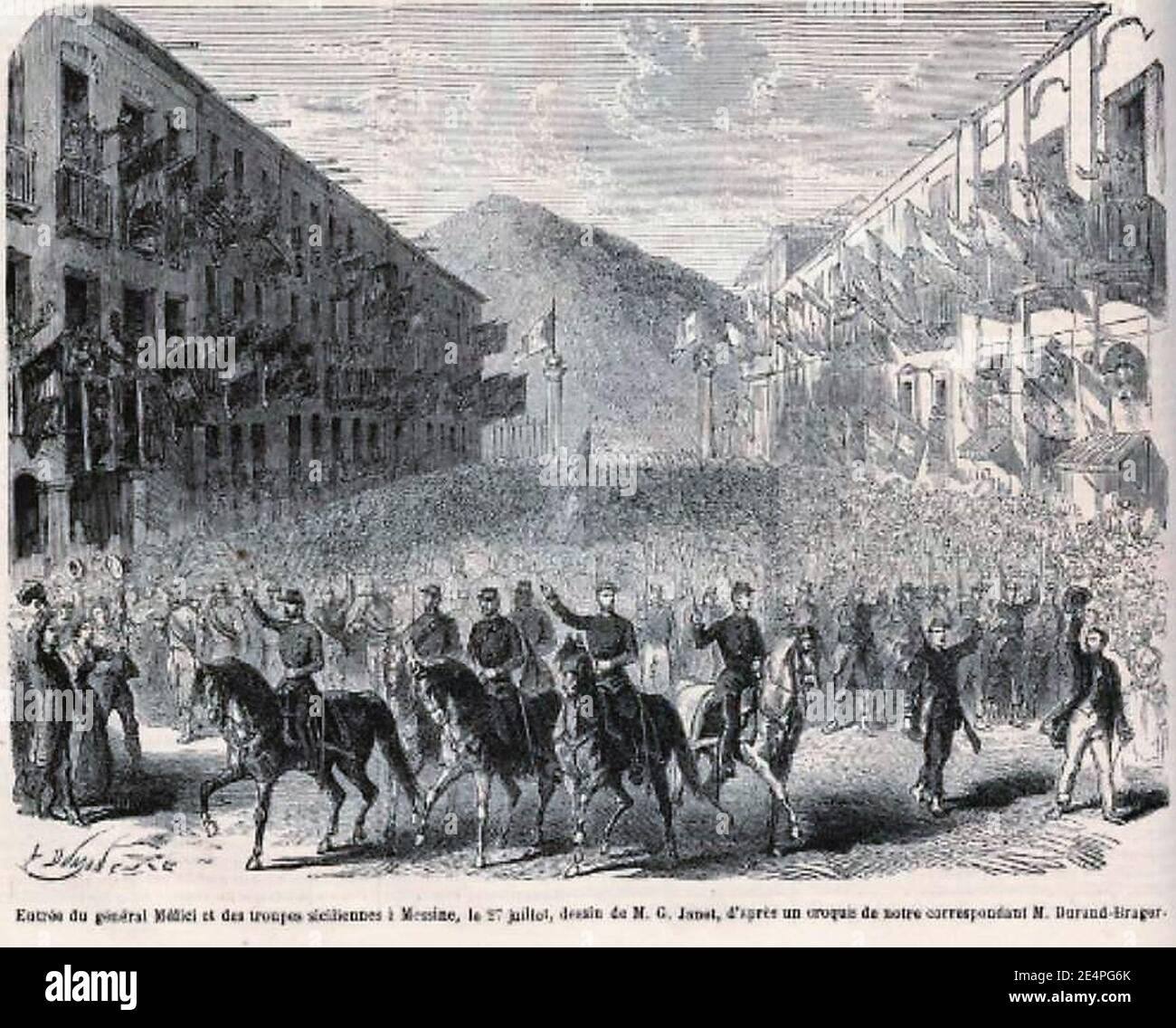 Medici entra a Messina il 27 luglio - LMI 11-8-1860. Stockfoto