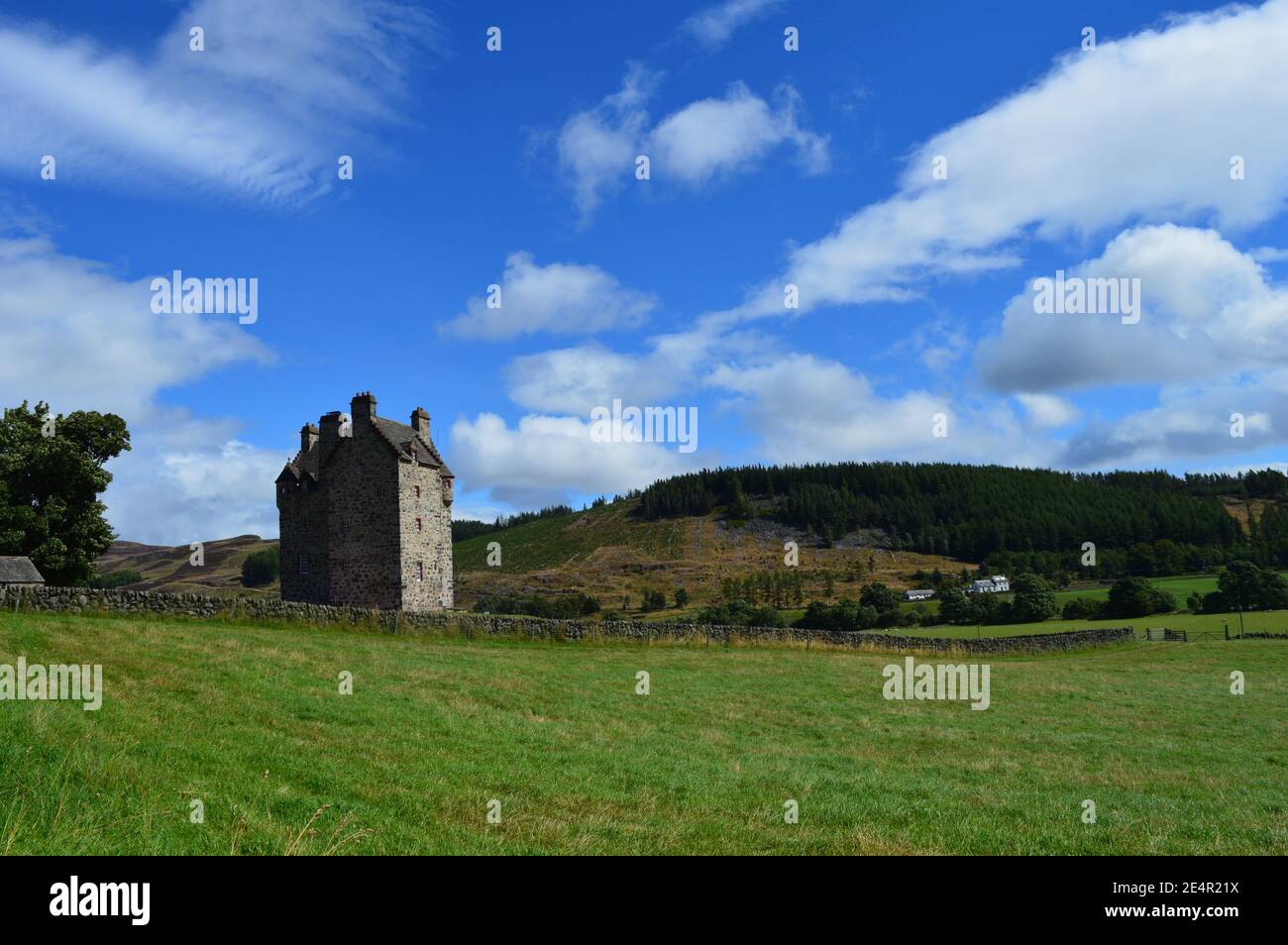 Forter Castle, Glenisla, Angus, Schottland. Schottisches Schloss Stockfoto