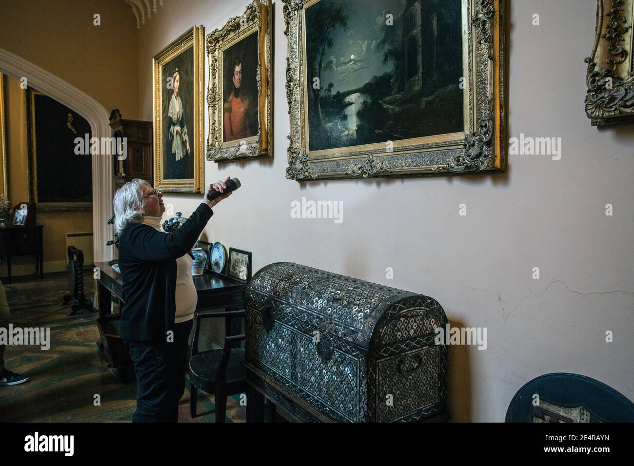 GROSSBRITANNIEN/ England / Cornwall / Prideaux Place Ölgemälde-Galerie Stockfoto