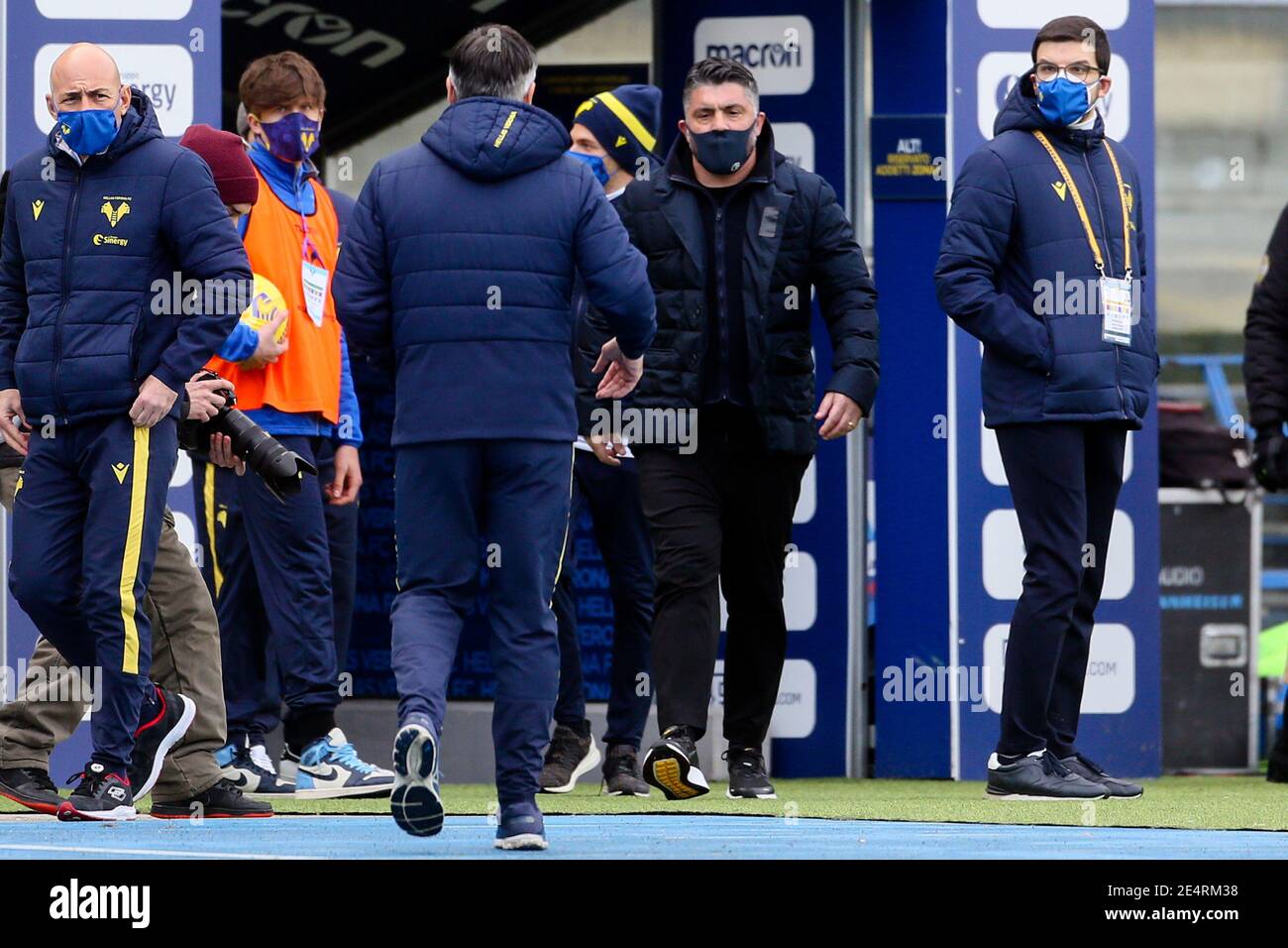 VERONA, ITALIEN - JANUAR 24: Trainer Gennaro Gattuso von Neapel während der Serie EIN Spiel zwischen Hellas Verona FC und SSC Napoli im Stadio Marcantonio Ben Stockfoto