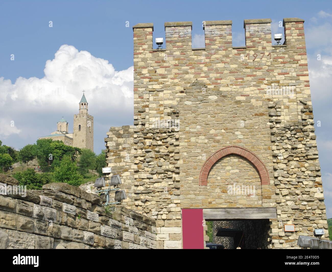 Festung Tsarevets und Patriarchenkirche in Weliko Tarnovo, Bulgarien Stockfoto