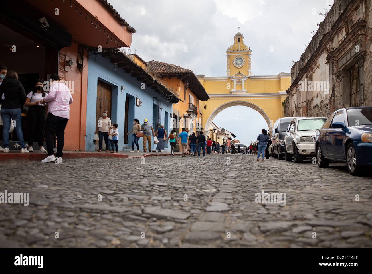 Santa Catalina Arch in Antigua, Guatemala, Mittelamerika Stockfoto
