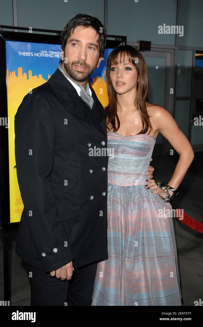 David Schwimmer und Zoe Buckman besuchen die Premiere von 'Run, Fatboy, Run' im Cinerama Dome in Hollywood. Los Angeles, 24. März 2008. (Im Bild: David Schwimmer, Zoe Buckman). Foto von Lionel Hahn/ABACAPRESS.COM Stockfoto