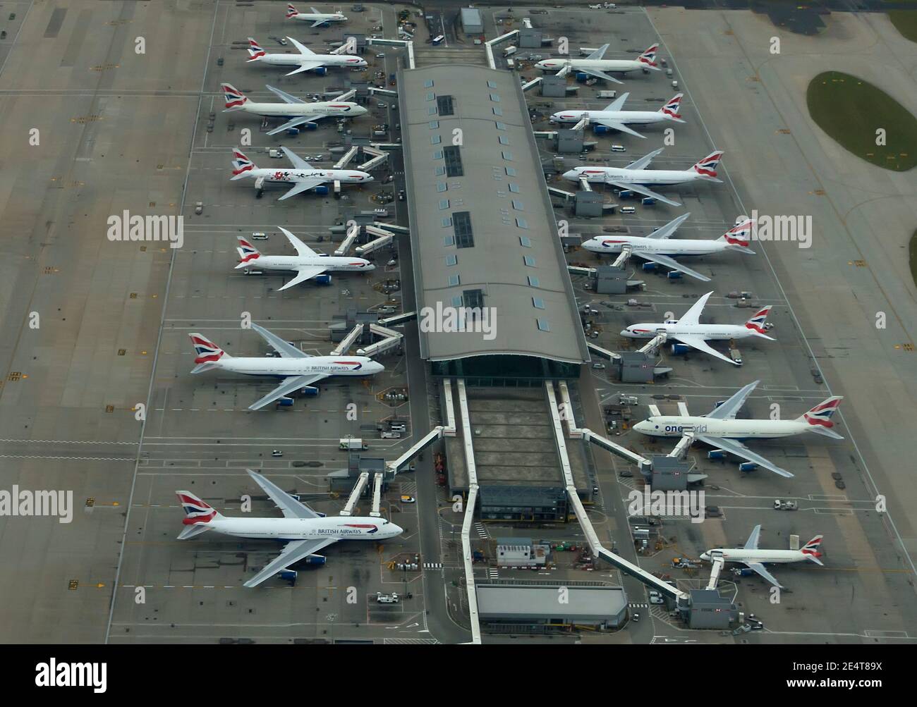 British Airways Flugzeuge am Flughafen Drehkreuz Stockfoto