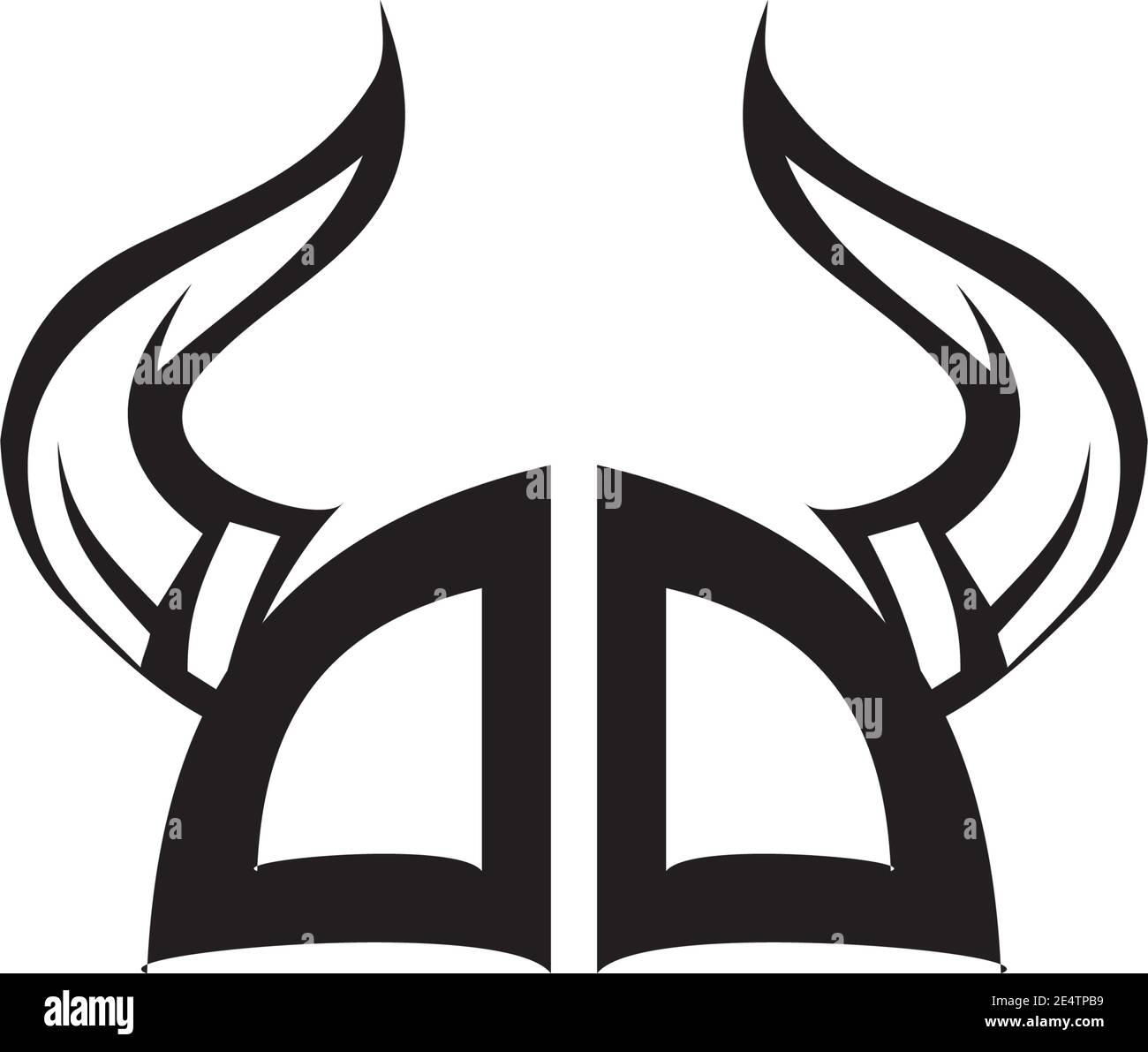 Viking Helm Symbol Logo Design Inspiration Vektor Vorlage Stock Vektor