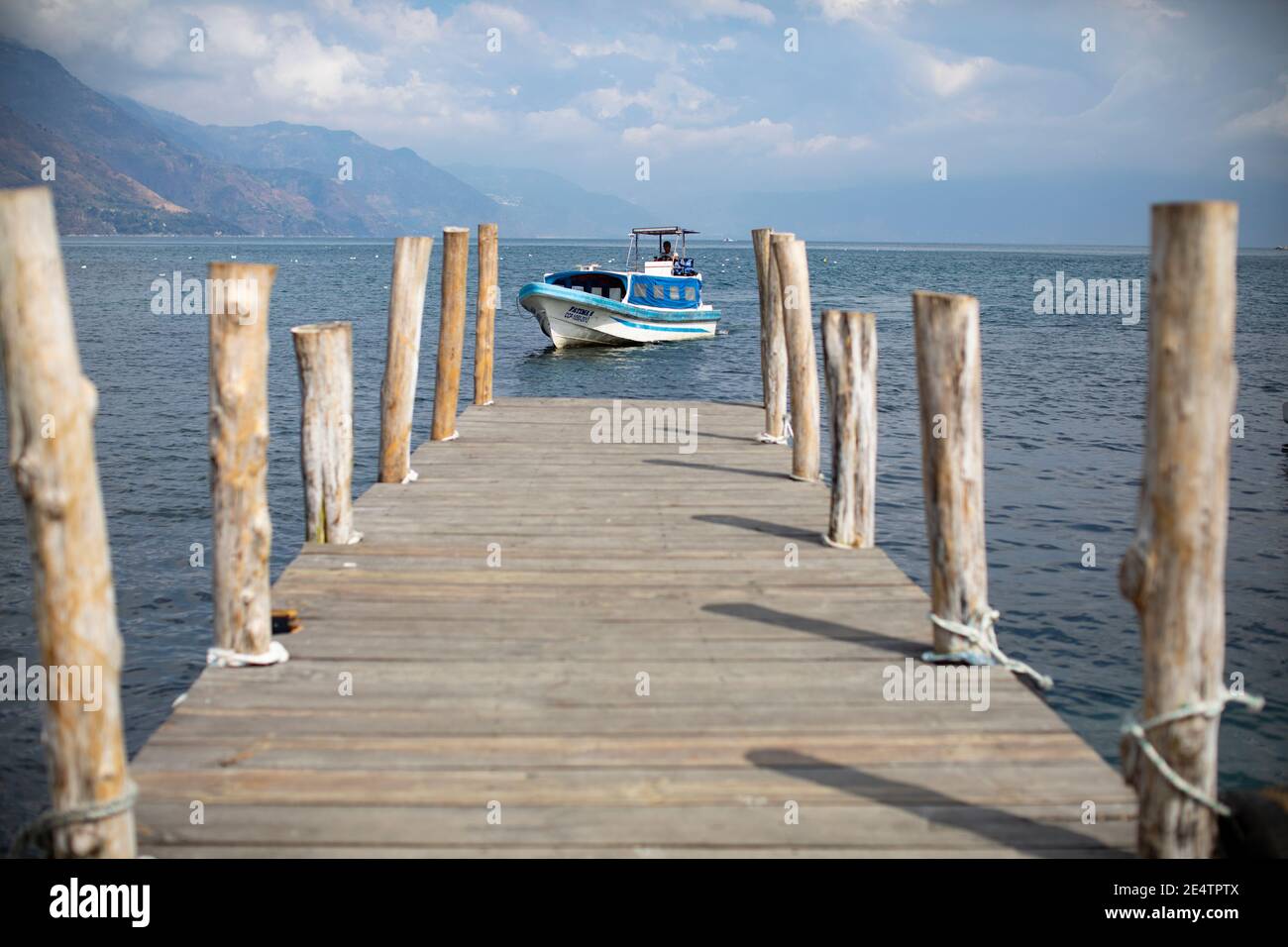 Wunderschöne Landschaft am Atitlán-See, Guatemala, Mittelamerika. Stockfoto Wunderschöne Landschaft am Atitlán-See, Guatemala, Mittelamerika. Stockfoto