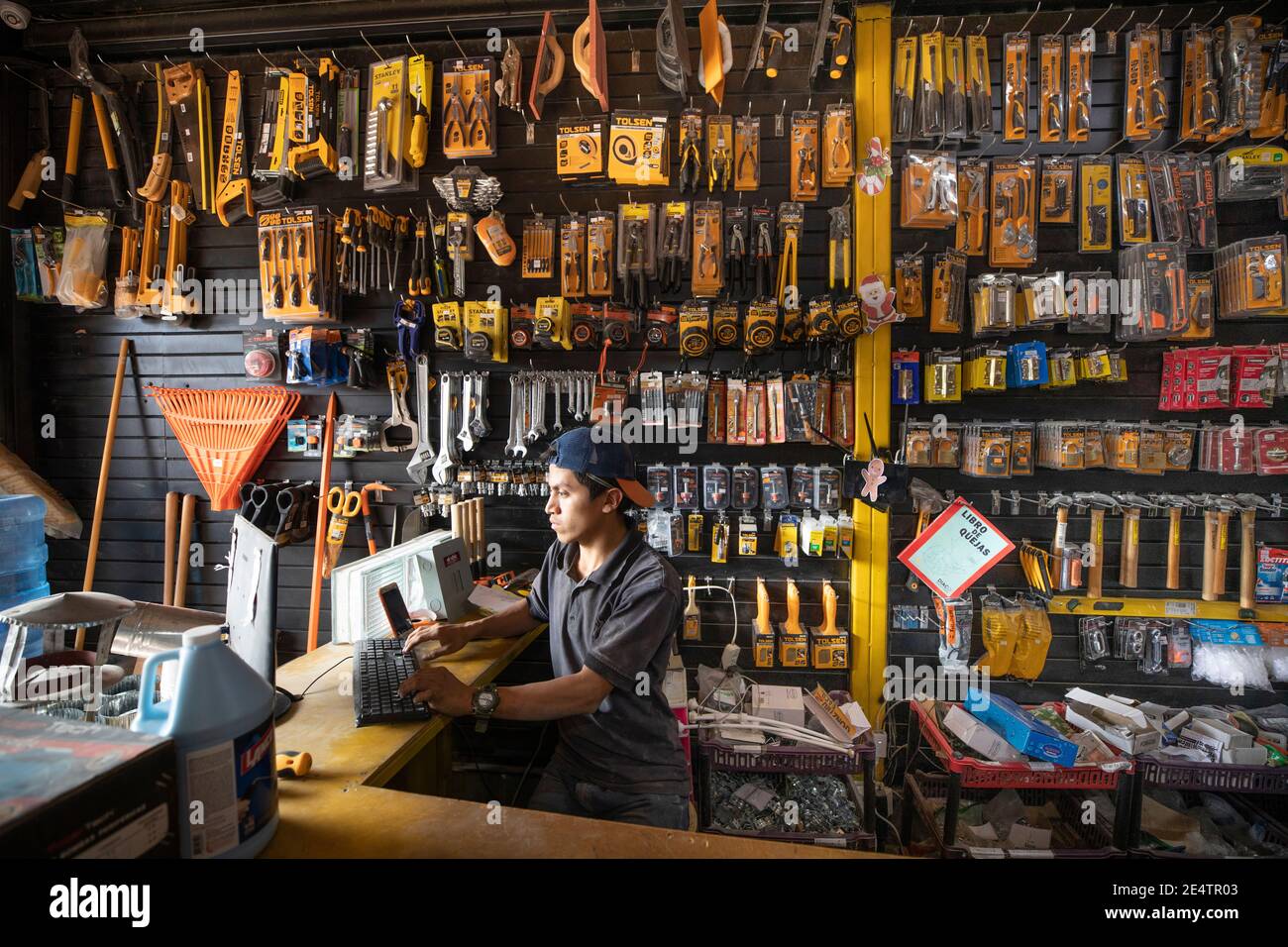 Baumarkt in San Marcos la Laguna, Guatemala, Mittelamerika. Stockfoto