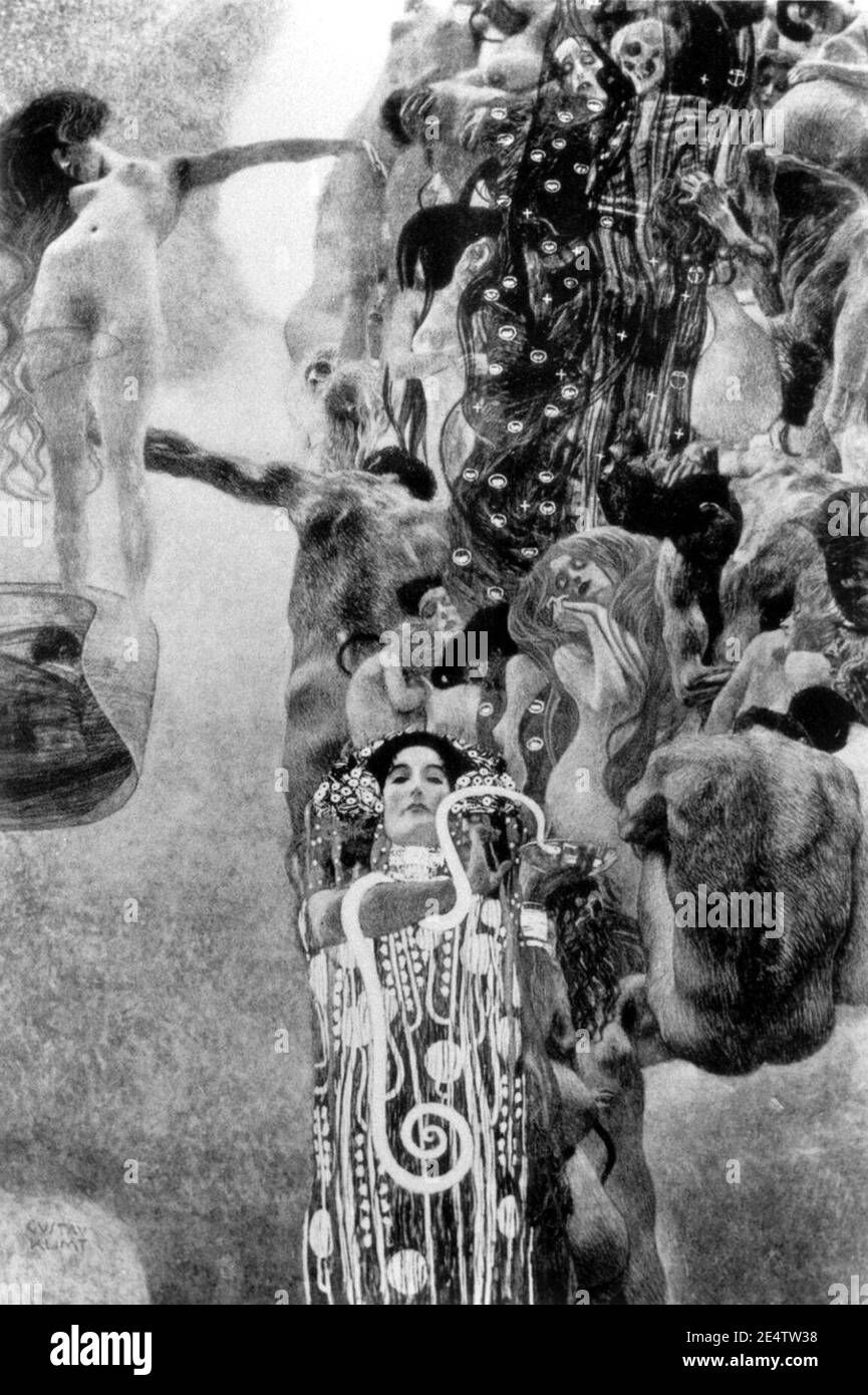Medizin von Gustav Klimt. Stockfoto