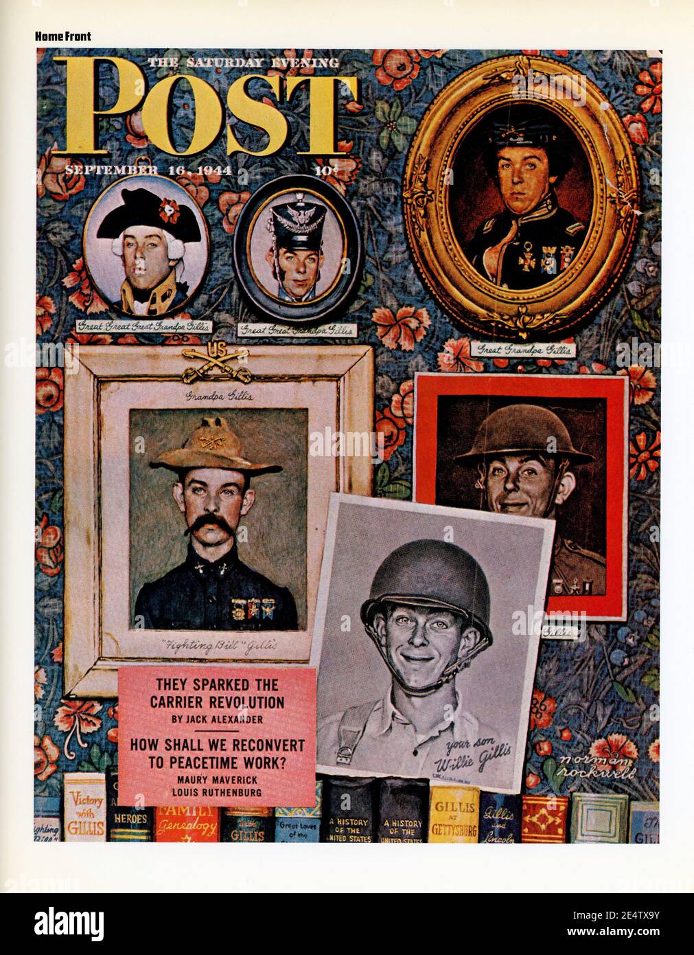 Willie Gillis, Norman Rockwells G.I. erschien auf elf Saturday Evening Post Covers, USA (1940er Jahre 'Life' Magazine Compilation) Stockfoto