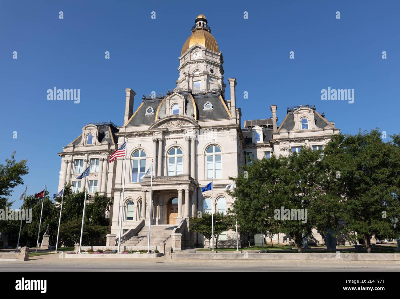 Das Gerichtsgebäude des Landkreises Vigo, in der Stadt Terre Haute, Indiana, USA Stockfoto