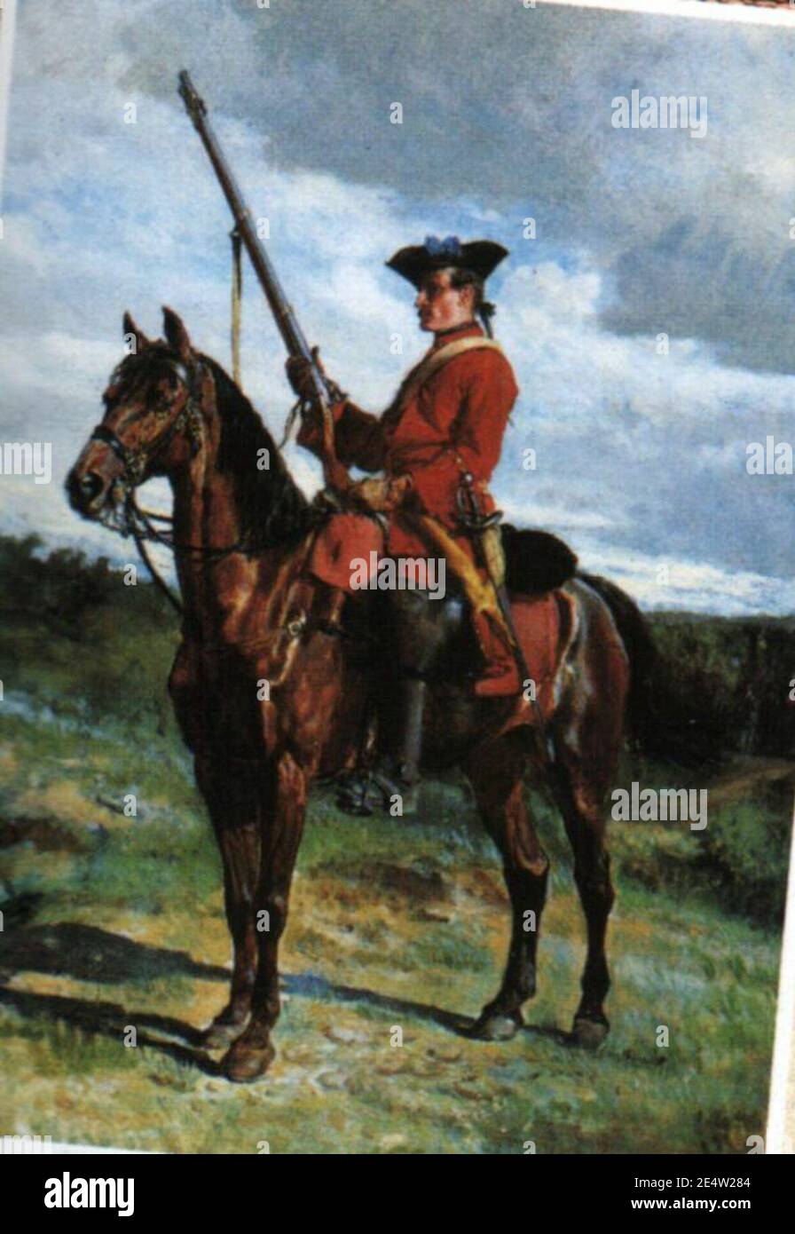 Meissonier - La vedette des Dragons sous Louis XV. Stockfoto