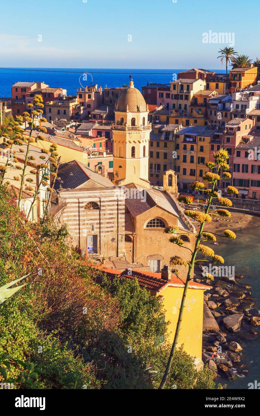 Vernazza, Cinque Terre, Ligurien, Italien, Stockfoto