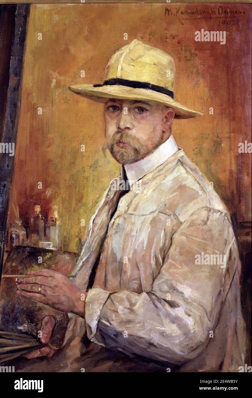 Menso Kamerlingh Onnes, zelfportret. Stockfoto