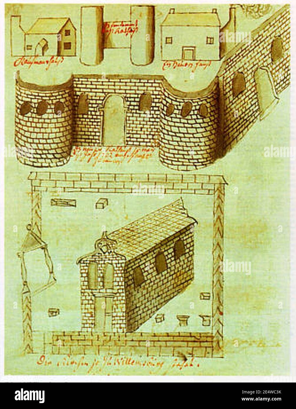 Kaufmannshaus Williamsburg von Franz Ludwig Michel. Stockfoto