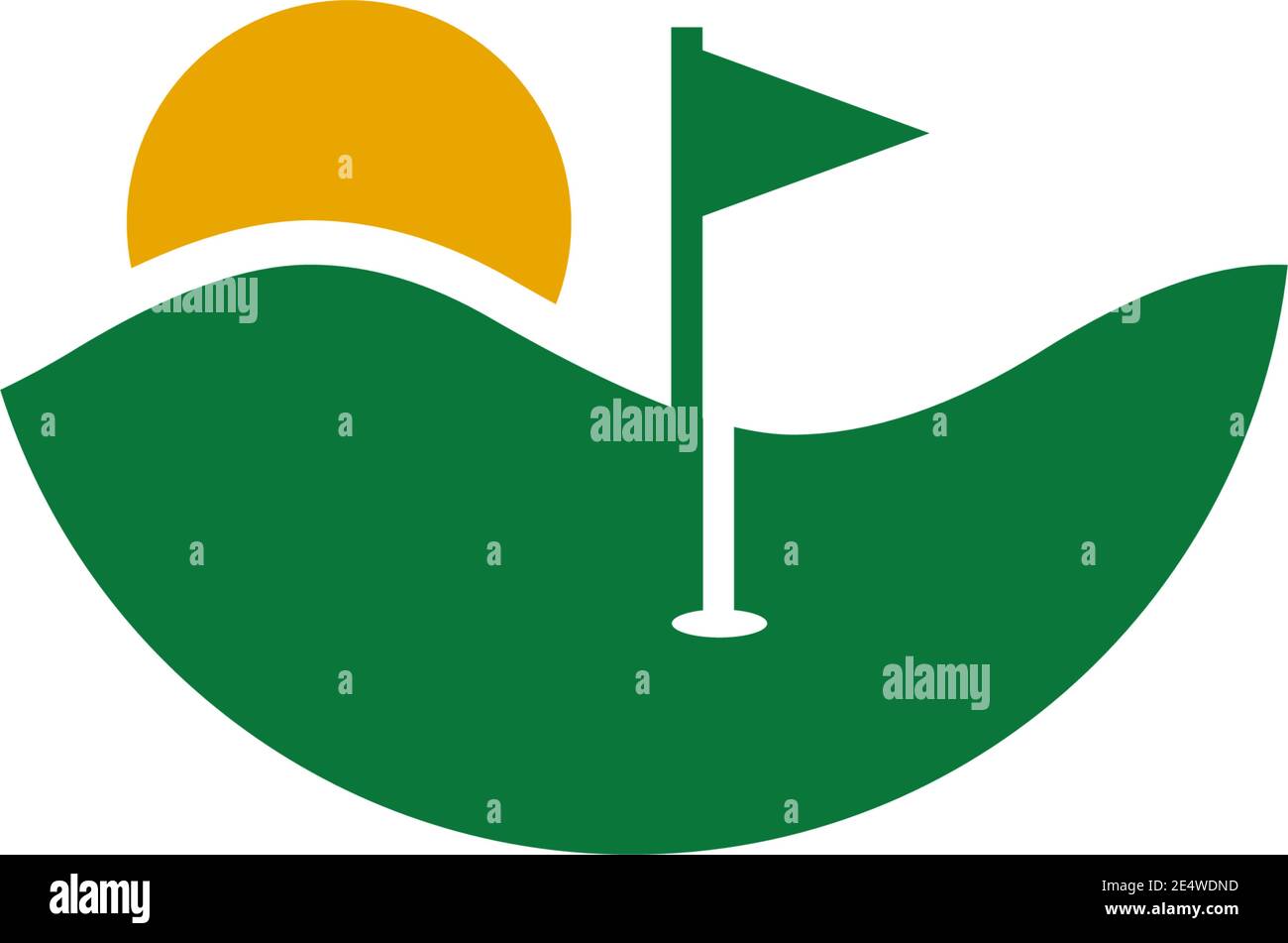 Golf Logo Symbol Design Inspiration Vektor Vorlage Stock Vektor