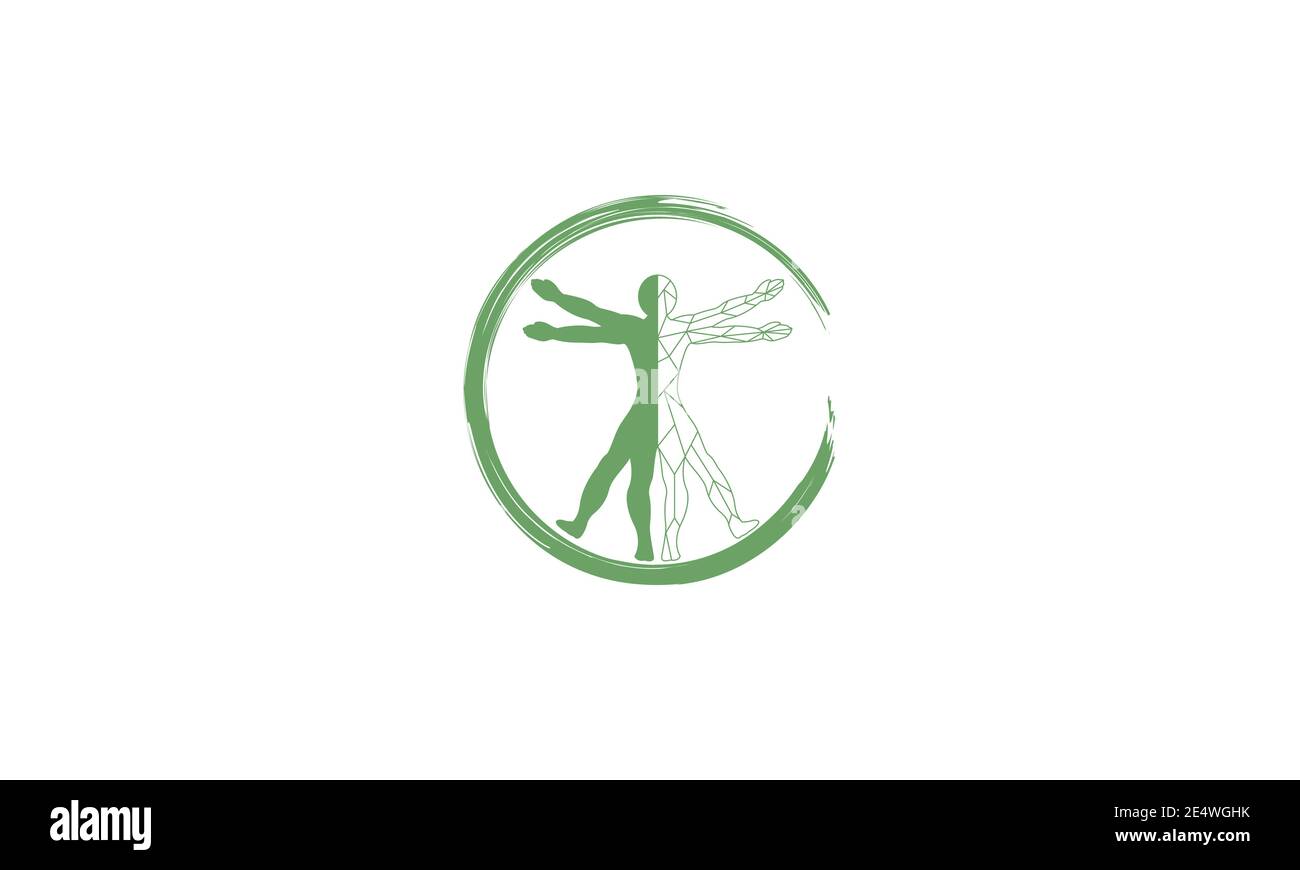 Human Body Ratio Logo Symbol Symbol Vektor Grafik Design Stock Vektor