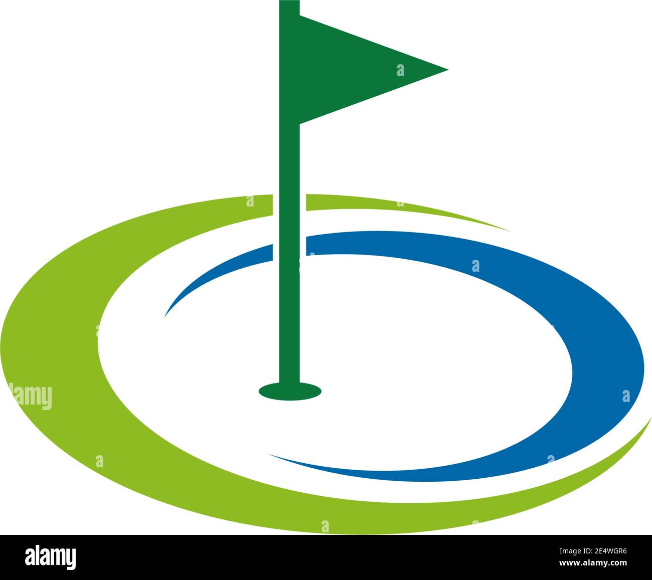 Golf Logo Symbol Design Inspiration Vektor Vorlage Stock Vektor